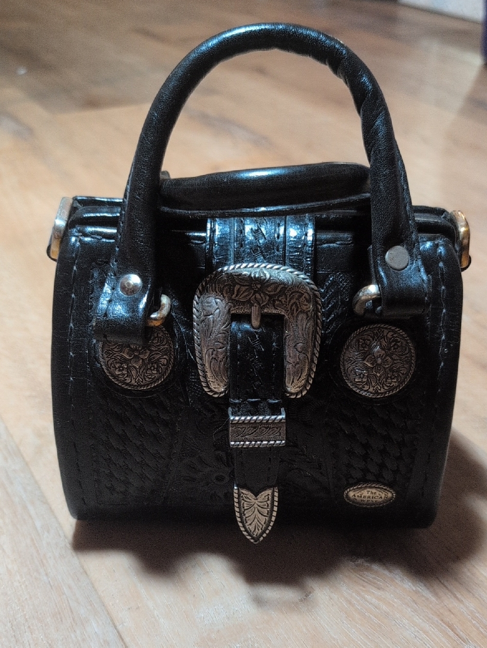 American West Black Western Mini Medicine Satchel Bag
